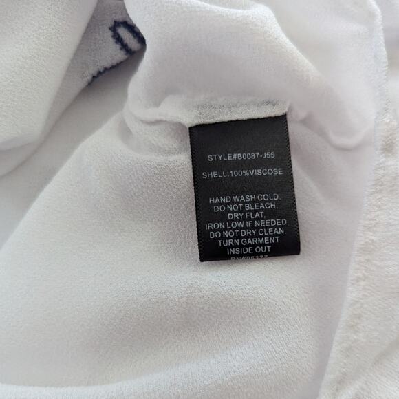 Sanctuary Semi Sheer Blue Embroidered Boho Blouse sz Small - Picture 7 of 7